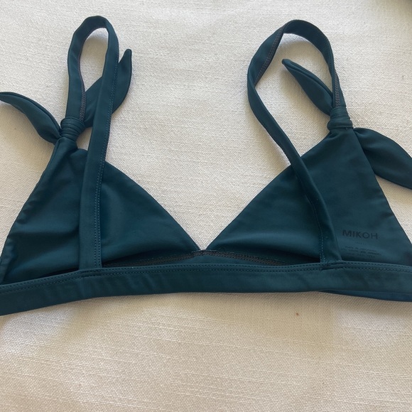 Teal Blue Ribbon Bikini Top - Picture 7 of 7